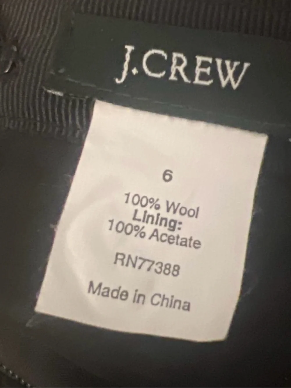 Vintage 100% Wool J. Crew Midi Skirt Black A-Line Flared Women’s Sz 6 Preppy